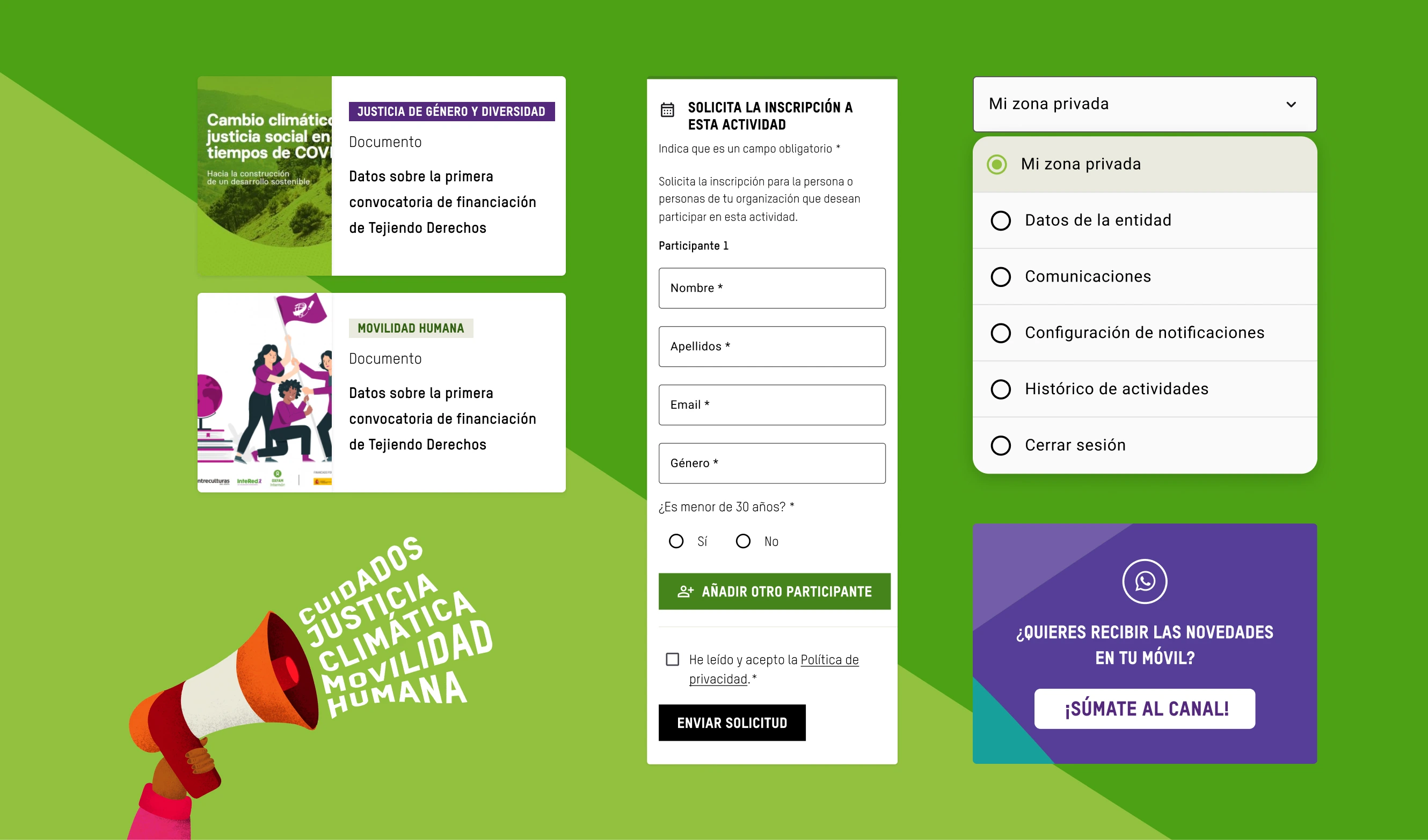 Espacio colaborativo de Tejiendo Derechos